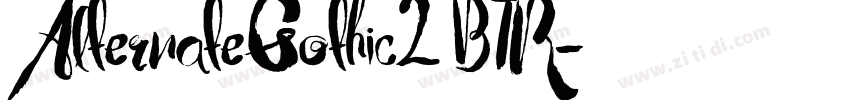 AlternateGothic2 BTR字体转换